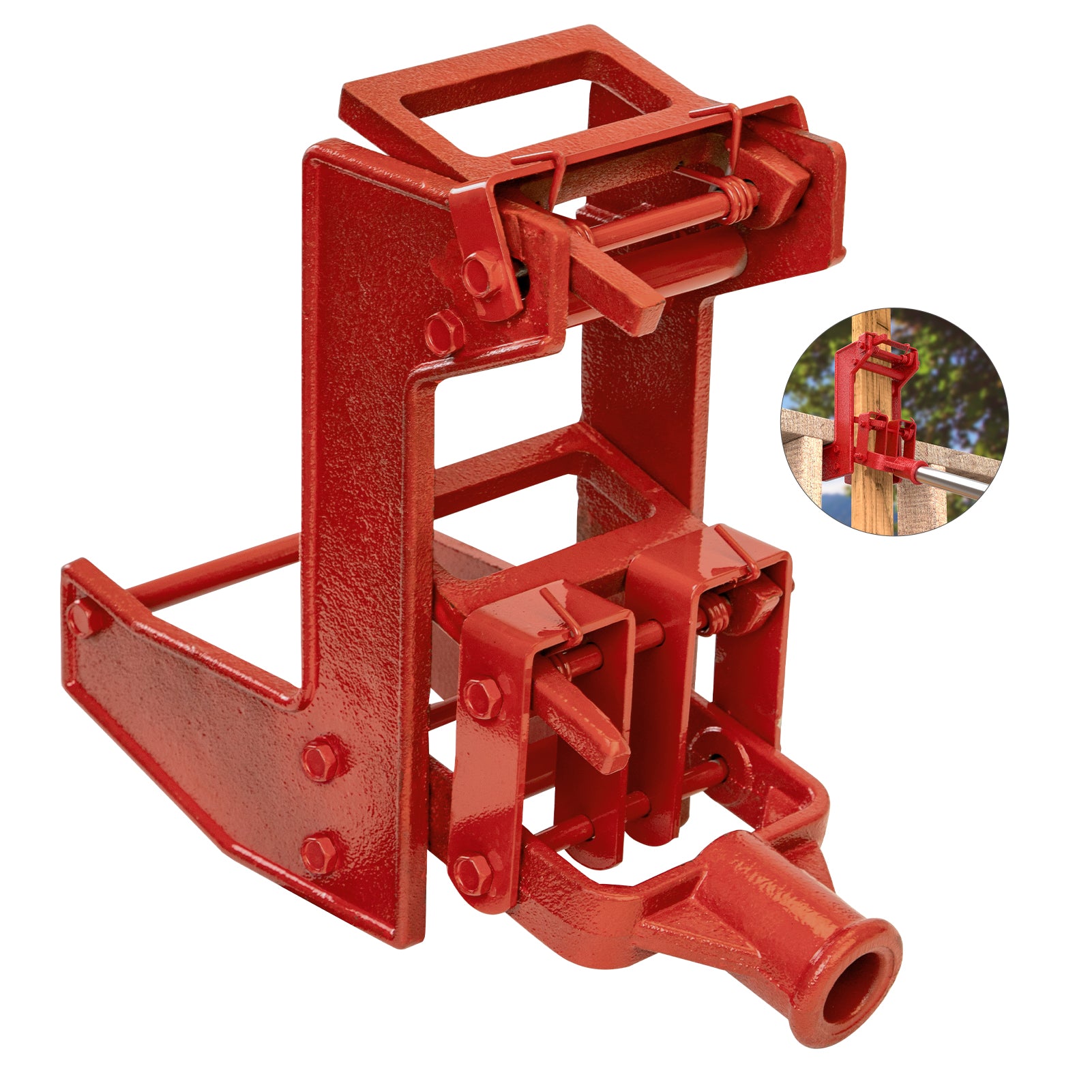 Wall Jack, Portable Wall Jacks for Framing, Use with 1-1/2 X 3-1/2 in Fir Poles Or 1 in Od Steel Pipe, Malleable Casting Iron Wall Jack for Lifting Wall Beams, Capacity of Lifting 1,000 lbs